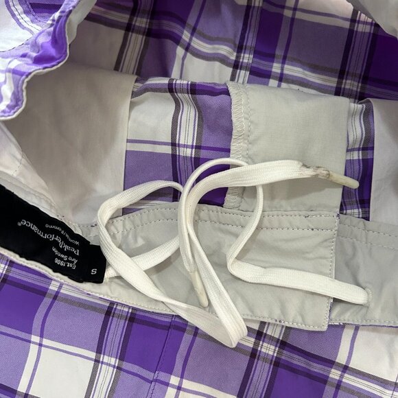 💜 Peak Performance Skirt Womens Small Purple White Plaid Golf Athleisure EEUC - Picture 3 of 4